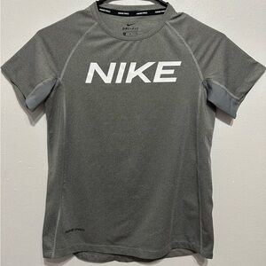 Nike Pro Heather Gray Dri-FIT Tee